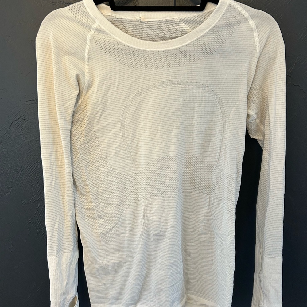 Women's White Long Sleeve Top
